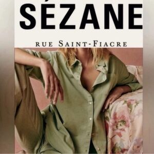 NEW w/ Tags Sézane Cotton Max Shirt, Sz 8 US/40 FR